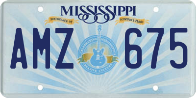 MS license plate AMZ675