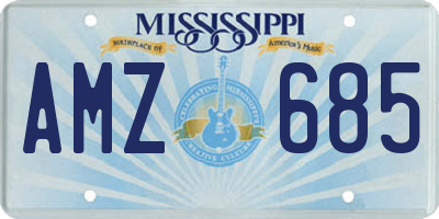 MS license plate AMZ685