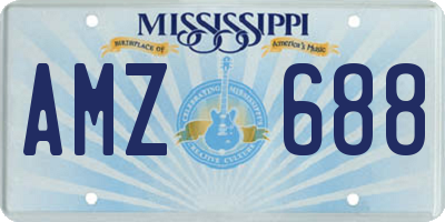 MS license plate AMZ688