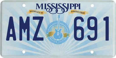 MS license plate AMZ691