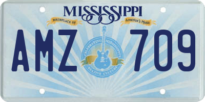 MS license plate AMZ709