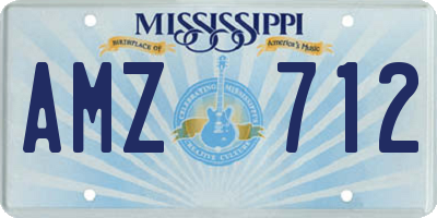 MS license plate AMZ712