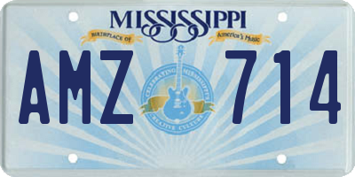 MS license plate AMZ714