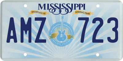 MS license plate AMZ723