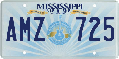 MS license plate AMZ725