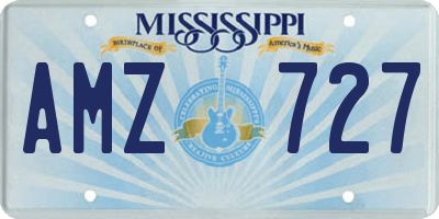 MS license plate AMZ727