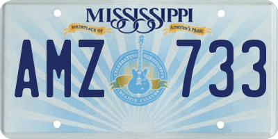 MS license plate AMZ733