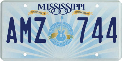 MS license plate AMZ744