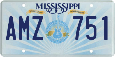 MS license plate AMZ751