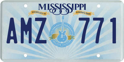 MS license plate AMZ771