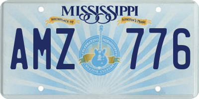 MS license plate AMZ776