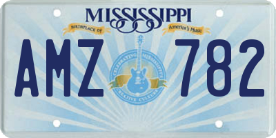MS license plate AMZ782