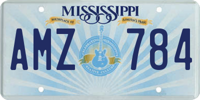 MS license plate AMZ784