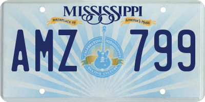 MS license plate AMZ799