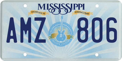 MS license plate AMZ806