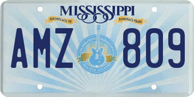 MS license plate AMZ809