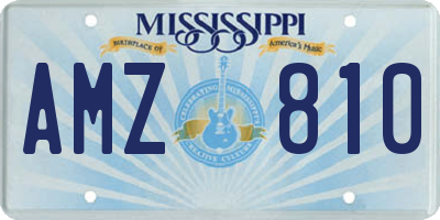 MS license plate AMZ810