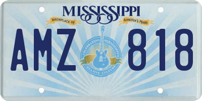 MS license plate AMZ818