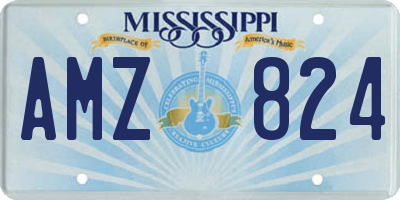 MS license plate AMZ824