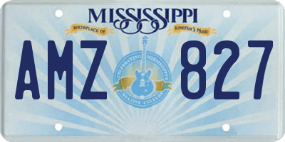 MS license plate AMZ827