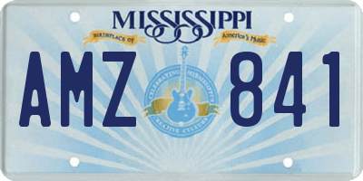 MS license plate AMZ841