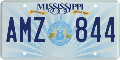 MS license plate AMZ844
