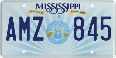 MS license plate AMZ845