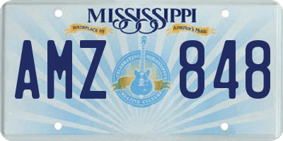 MS license plate AMZ848