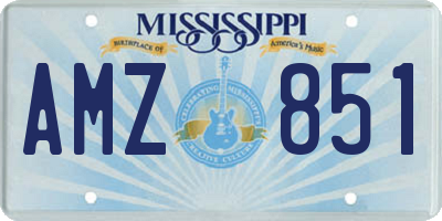 MS license plate AMZ851