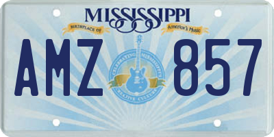 MS license plate AMZ857