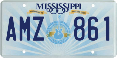 MS license plate AMZ861