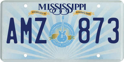 MS license plate AMZ873