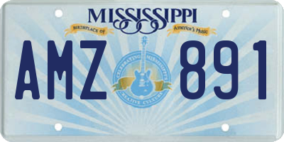 MS license plate AMZ891