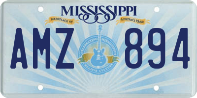 MS license plate AMZ894