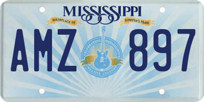 MS license plate AMZ897