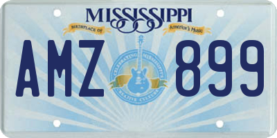 MS license plate AMZ899