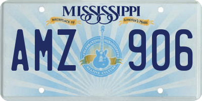 MS license plate AMZ906