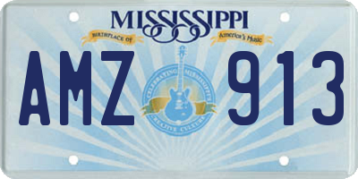 MS license plate AMZ913