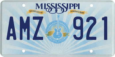 MS license plate AMZ921