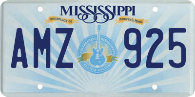 MS license plate AMZ925