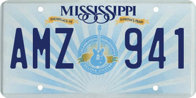MS license plate AMZ941