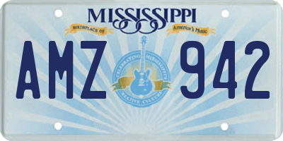 MS license plate AMZ942