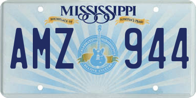 MS license plate AMZ944