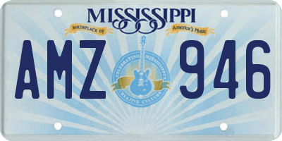 MS license plate AMZ946