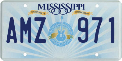 MS license plate AMZ971