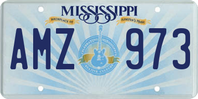 MS license plate AMZ973