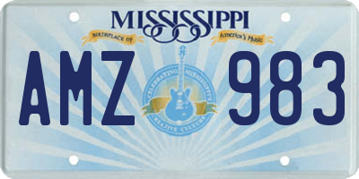 MS license plate AMZ983