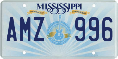 MS license plate AMZ996