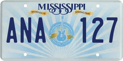 MS license plate ANA127