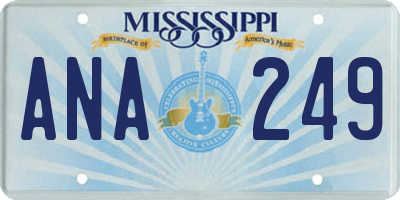 MS license plate ANA249